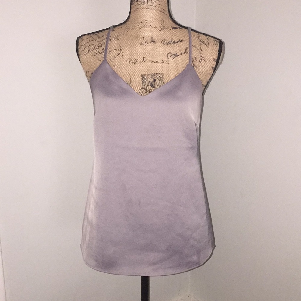 Gray spaghetti strap blouse